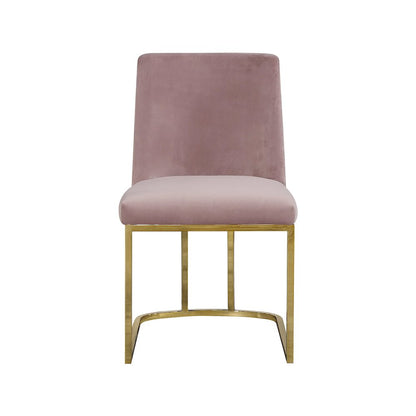Heidi Pink Velvet Dining Chair, Set of 2