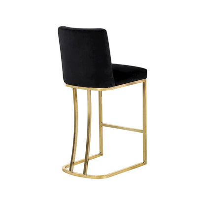 Heidi Black Velvet Stool