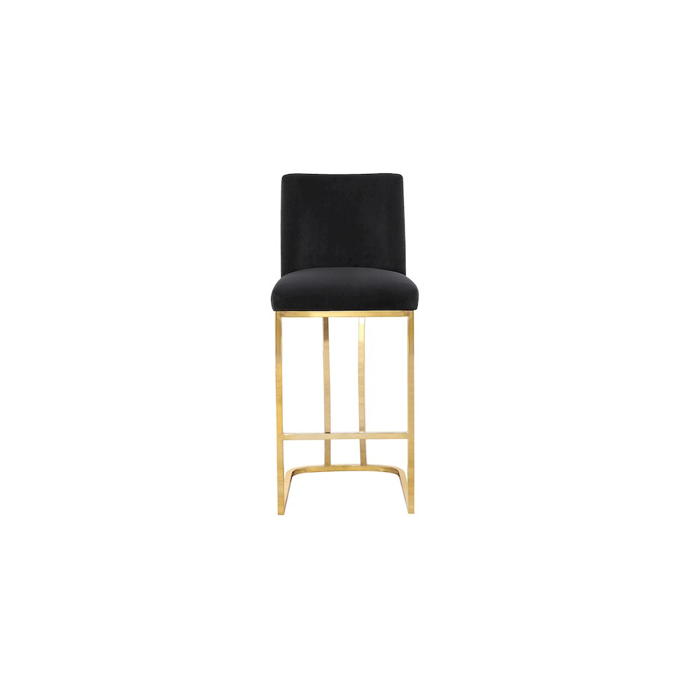 Heidi Black Velvet Stool