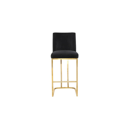 Heidi Black Velvet Stool