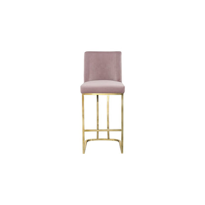 Heidi Pink Velvet Stool