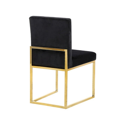 Giselle Black Velvet Dining Chair, Set of 2