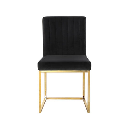Giselle Black Velvet Dining Chair, Set of 2