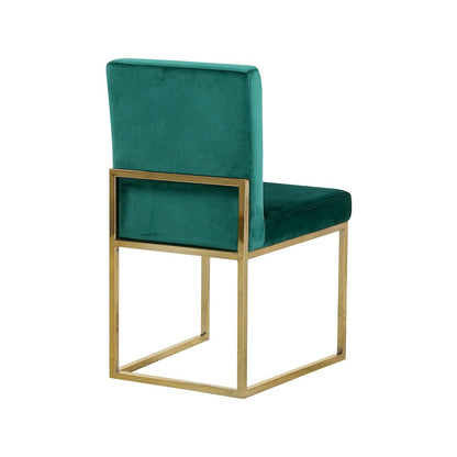 Giselle Green Velvet Dining Chair, Set of 2