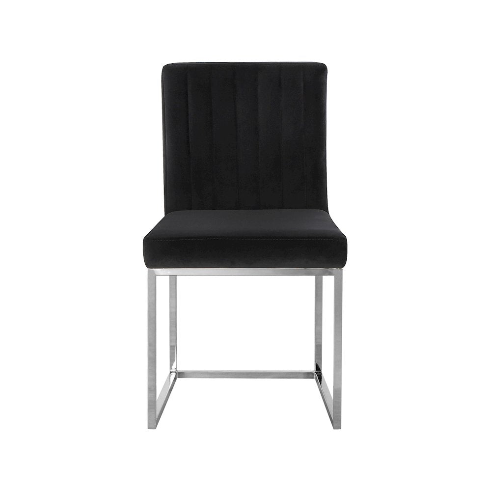Giselle Black Velvet Dining Chair, Set of 2