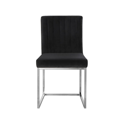 Giselle Black Velvet Dining Chair, Set of 2