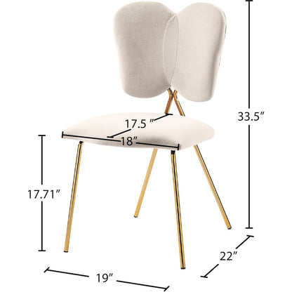 Angel Cream Velvet Dining Chair, Set of 2