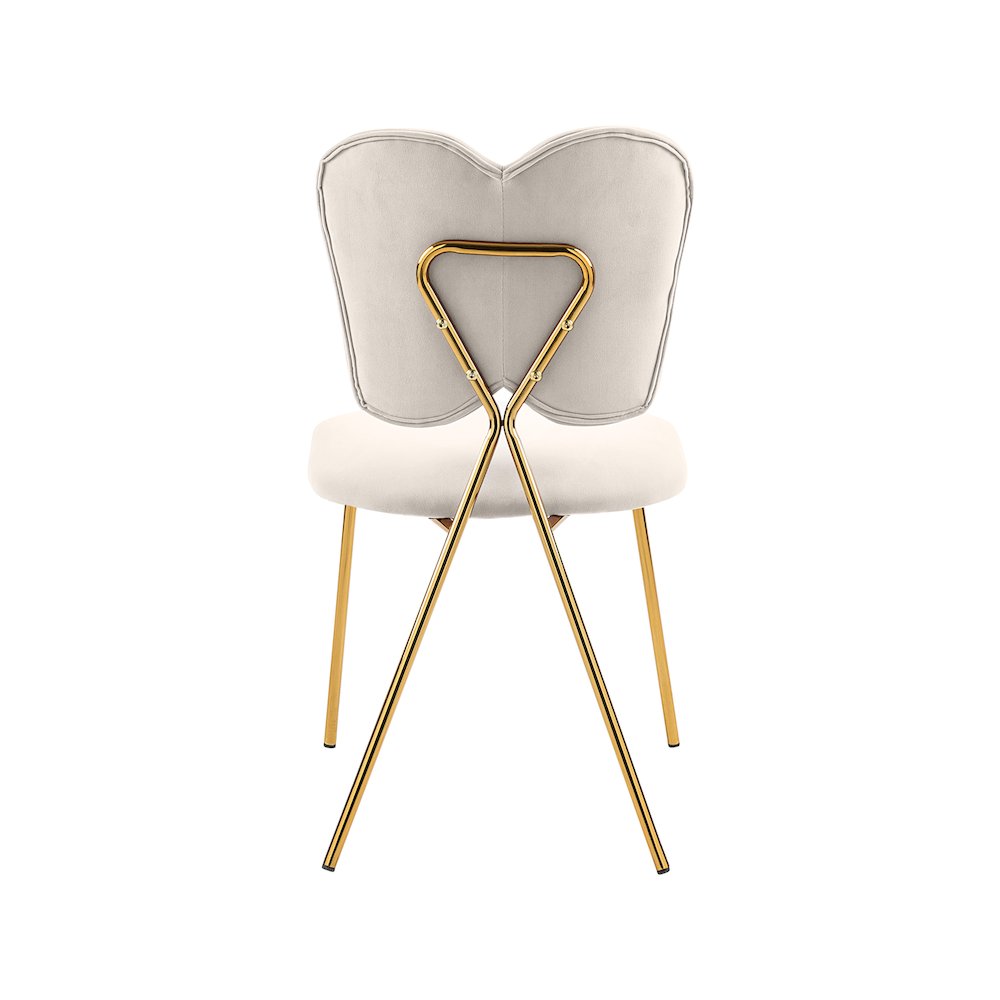 Angel Cream Velvet Dining Chair, Set of 2