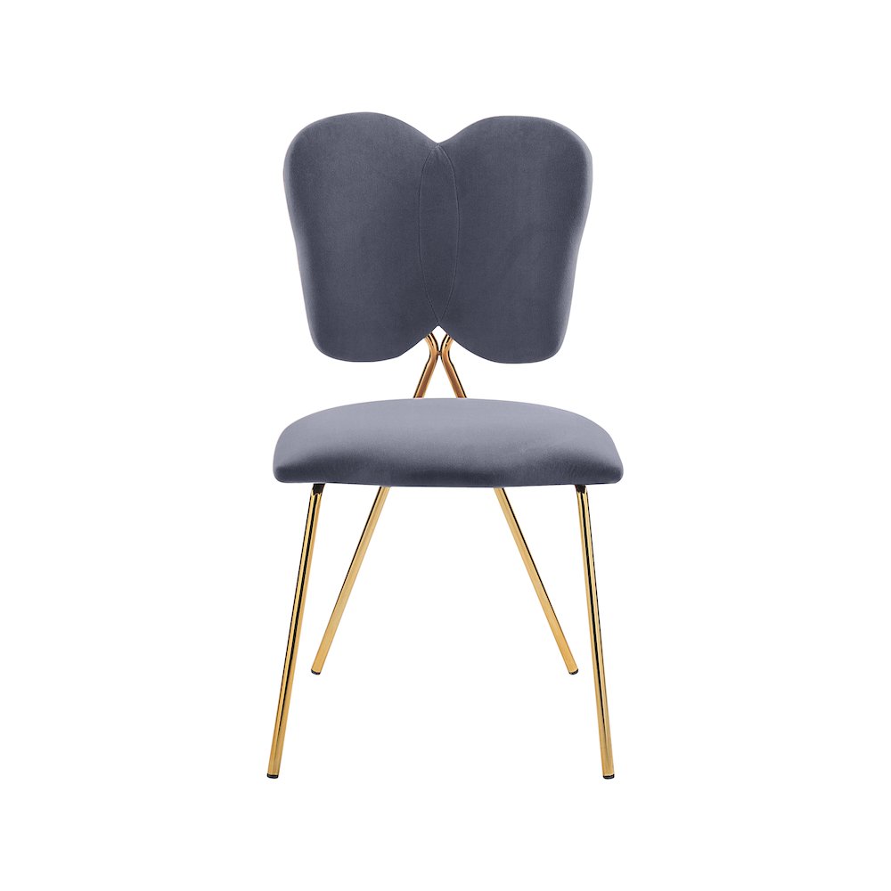 Angel Grey Velvet Dining Chair, Set of 2