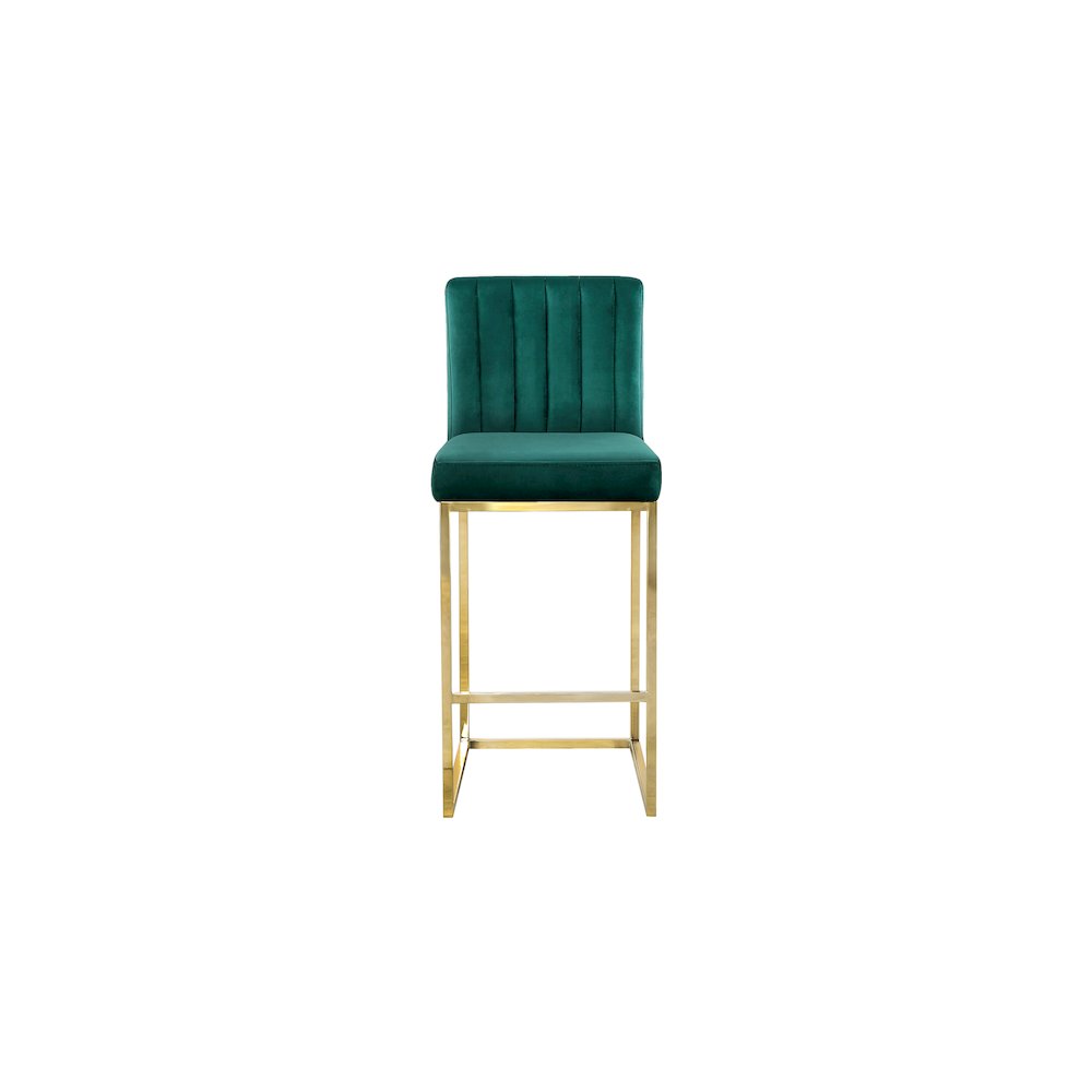Giselle Green Velvet Stool