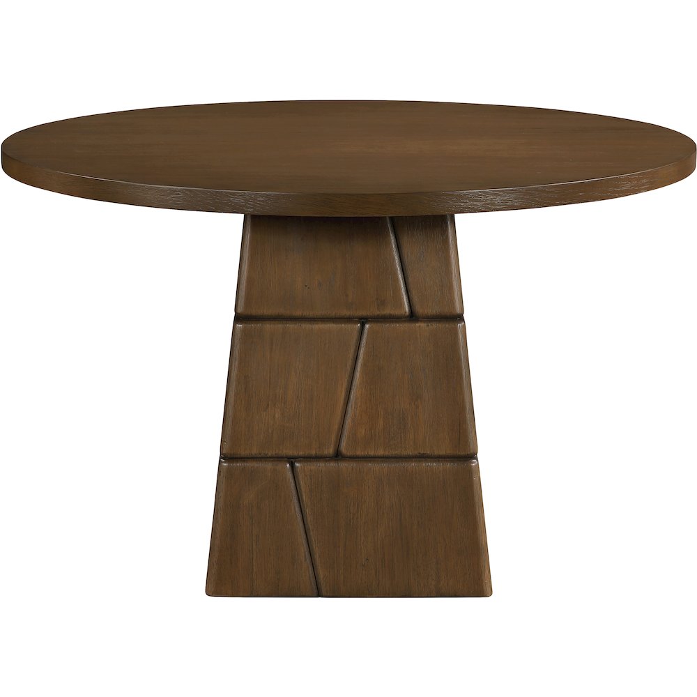 Tavio 48" Brown Walnut Oak Veneer And Solid Wood Dining Table