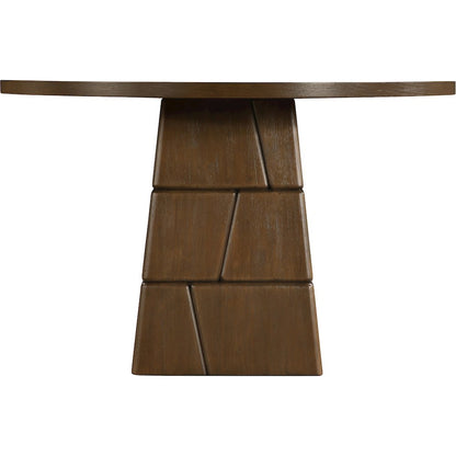 Tavio 48" Brown Walnut Oak Veneer And Solid Wood Dining Table