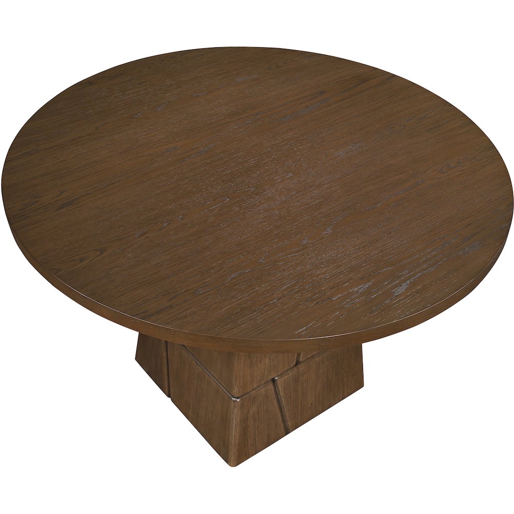 Tavio 48" Brown Walnut Oak Veneer And Solid Wood Dining Table