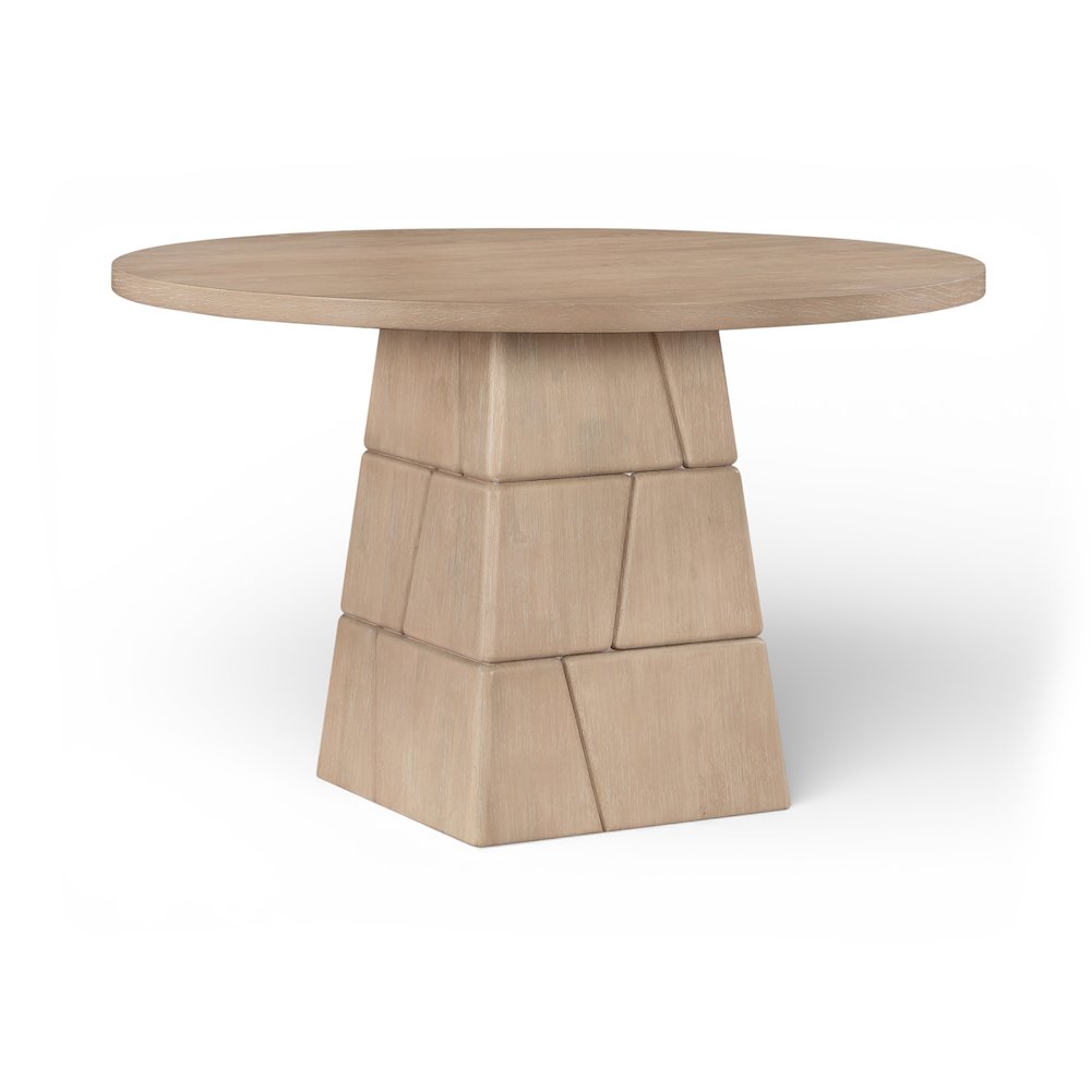 Tavio 48" Natural Oak Veneer And Solid Wood Dining Table