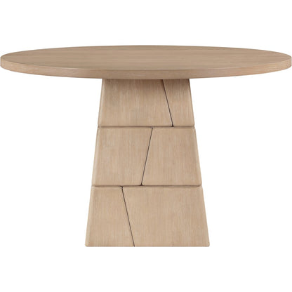 Tavio 48" Natural Oak Veneer And Solid Wood Dining Table