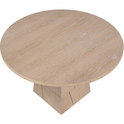 Tavio 48" Natural Oak Veneer And Solid Wood Dining Table