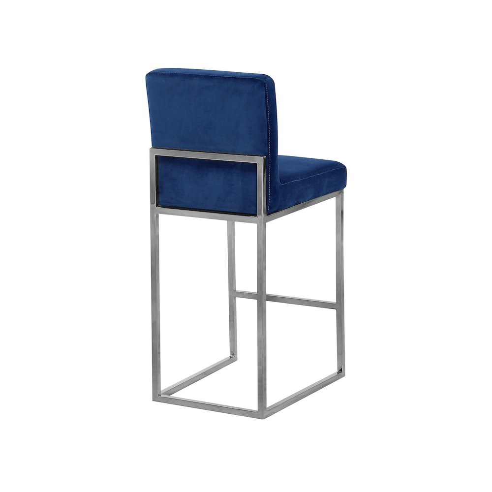 Giselle Navy Velvet Stool