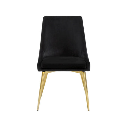 Karina Black Velvet Dining Chair, Set of 2