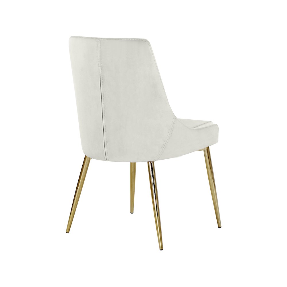 Karina Cream Velvet Dining Chair, Set of 2