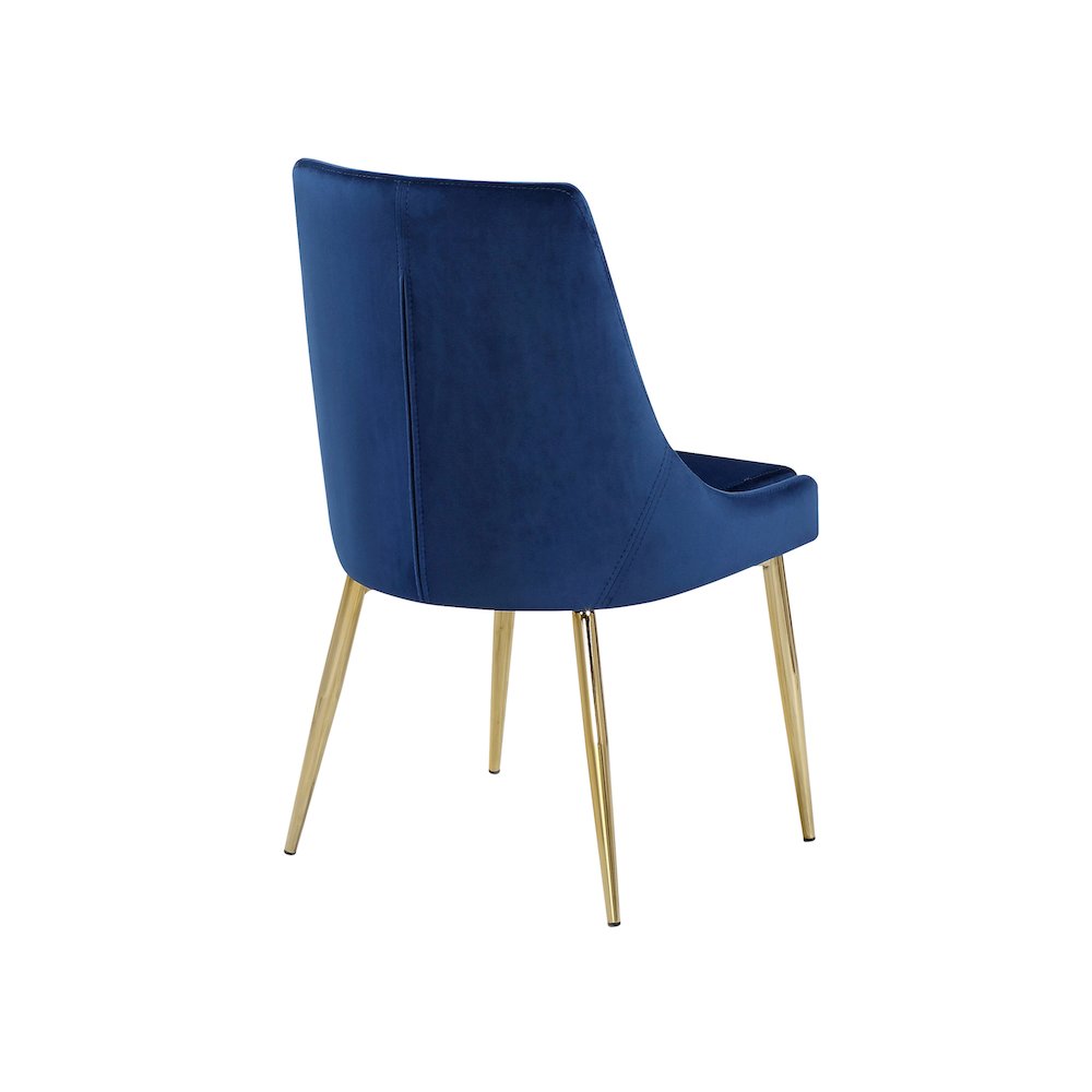 Karina Navy Velvet Dining Chair, Set of 2