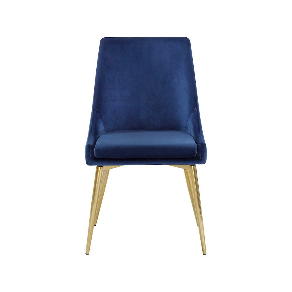 Karina Navy Velvet Dining Chair, Set of 2