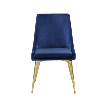 Karina Navy Velvet Dining Chair, Set of 2
