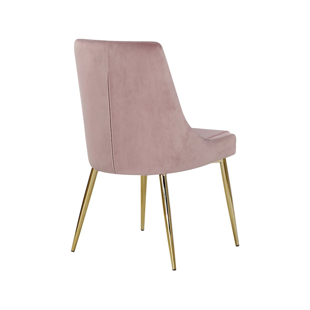 Karina Pink Velvet Dining Chair, Set of 2