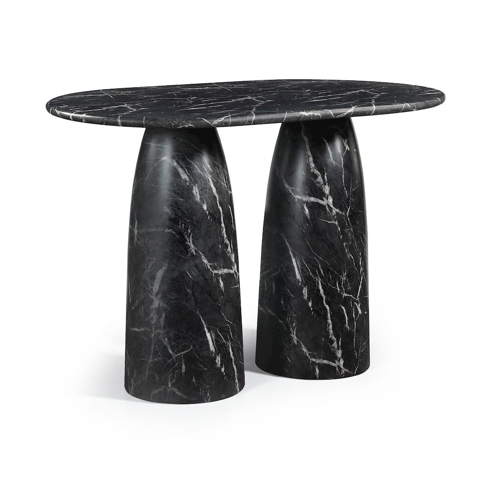 Cosenza Black Concrete Indoor/Outdoor Bar Table (3 Boxes)