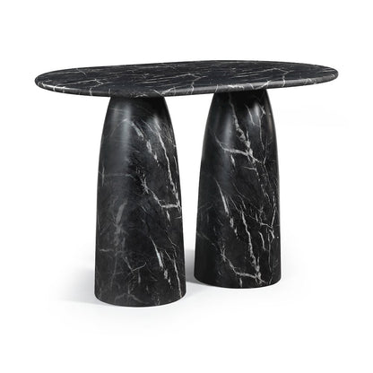 Cosenza Black Concrete Indoor/Outdoor Bar Table (3 Boxes)