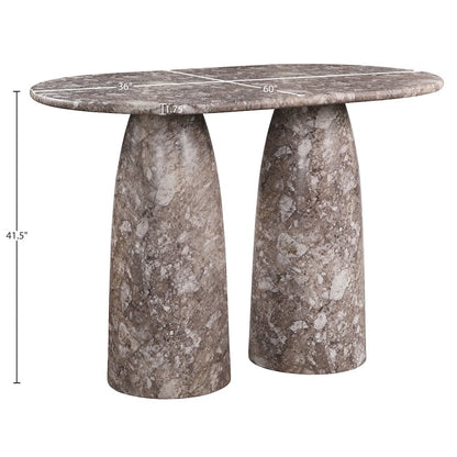 Cosenza Brown Concrete Indoor/Outdoor Bar Table (3 Boxes)