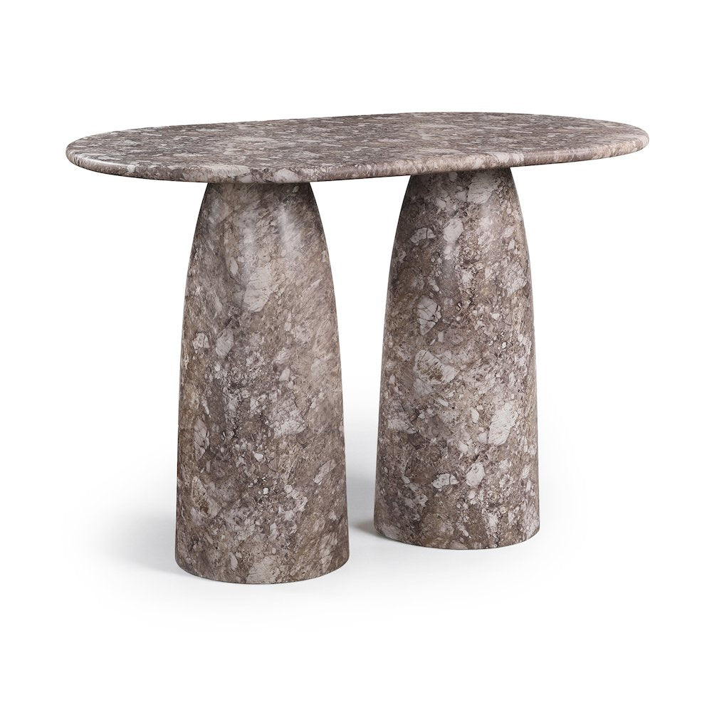 Cosenza Brown Concrete Indoor/Outdoor Bar Table (3 Boxes)