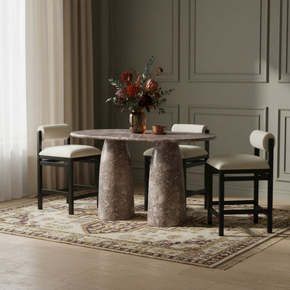 Cosenza Brown Concrete Indoor/Outdoor Bar Table (3 Boxes)