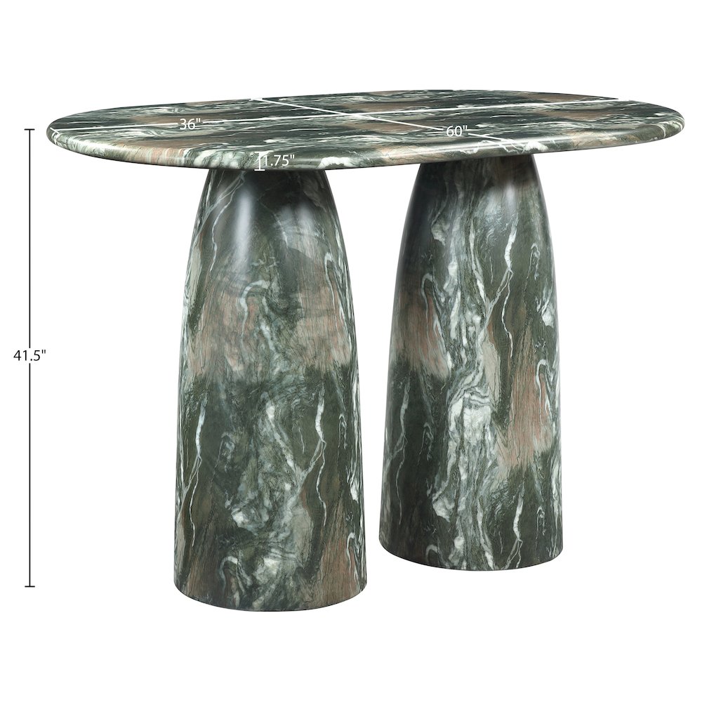 Cosenza Green Concrete Indoor/Outdoor Bar Table (3 Boxes)