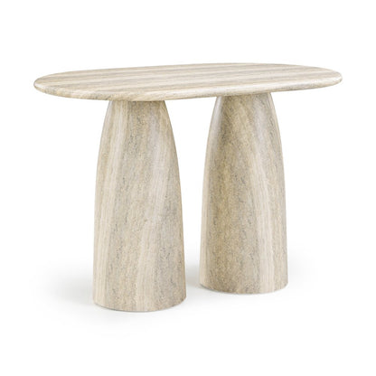 Cosenza Travertine Concrete Indoor/Outdoor Bar Table (3 Boxes)
