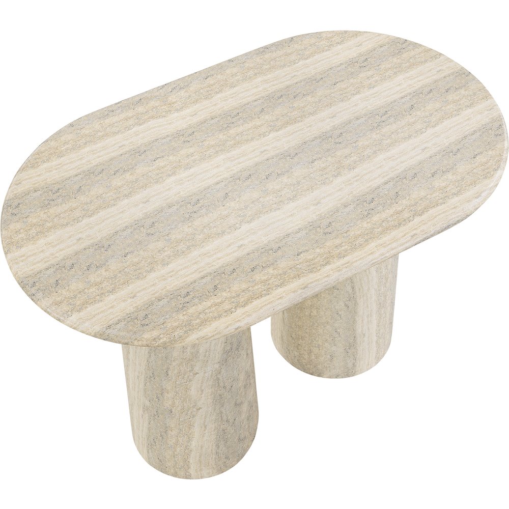 Cosenza Travertine Concrete Indoor/Outdoor Bar Table (3 Boxes)