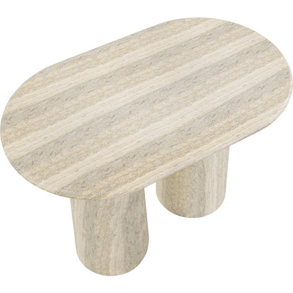 Cosenza Travertine Concrete Indoor/Outdoor Bar Table (3 Boxes)