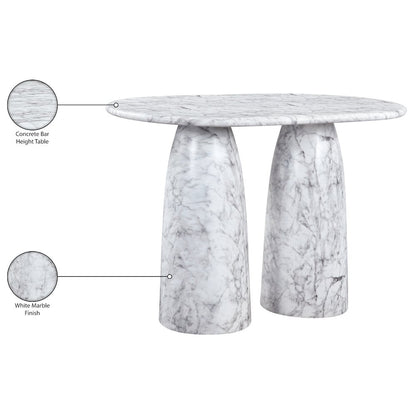 Cosenza White Concrete Indoor/Outdoor Bar Table (3 Boxes)