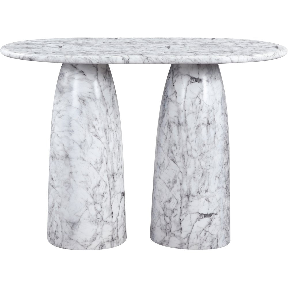 Cosenza White Concrete Indoor/Outdoor Bar Table (3 Boxes)