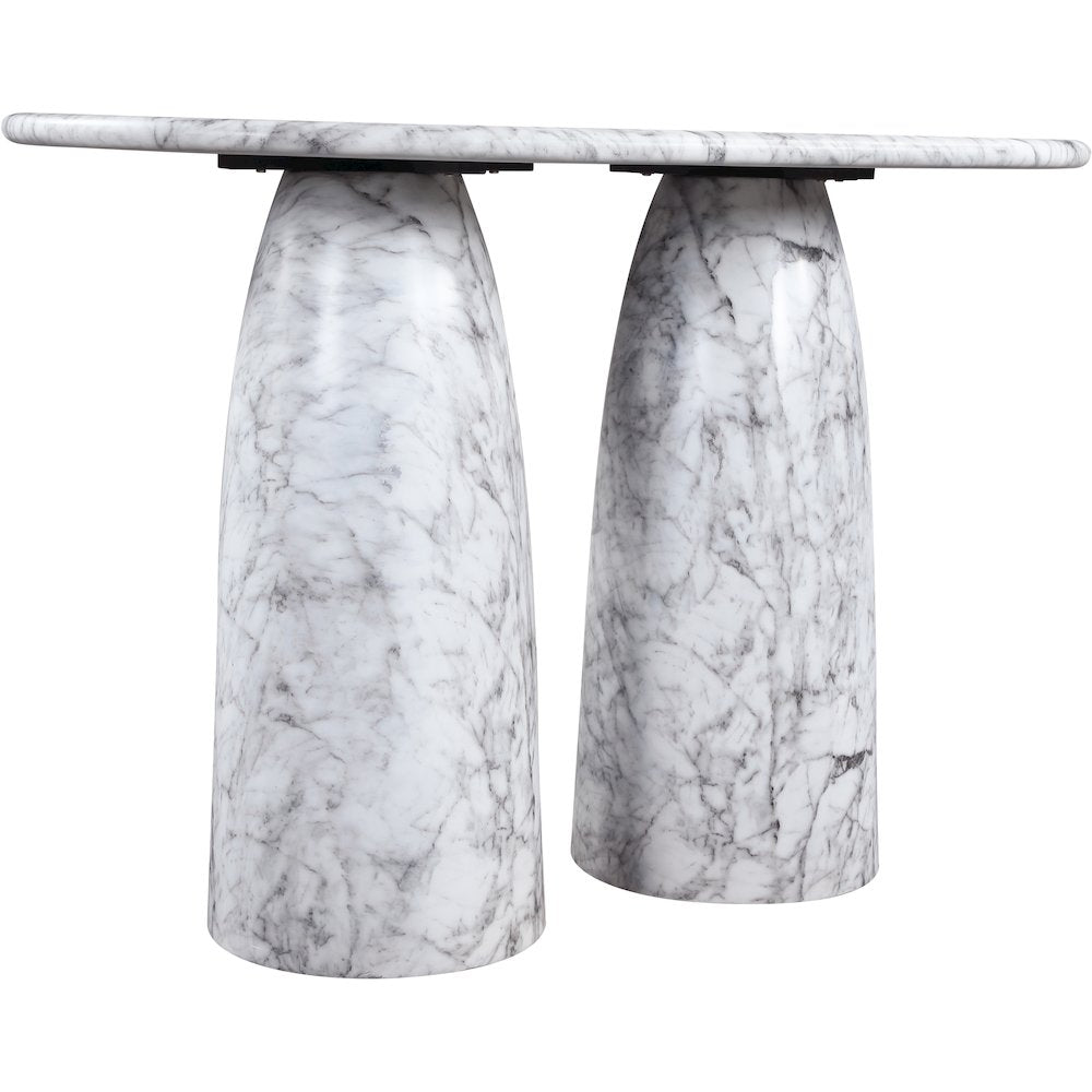 Cosenza White Concrete Indoor/Outdoor Bar Table (3 Boxes)