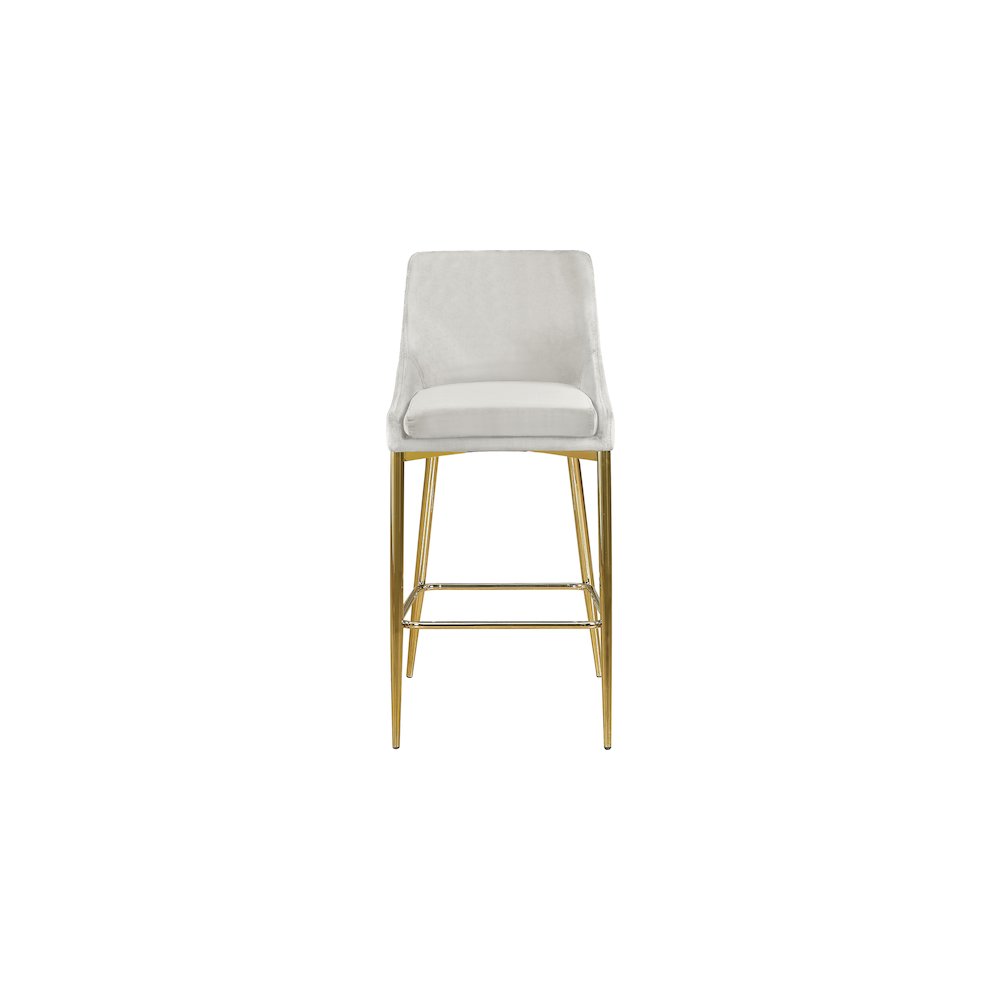 Karina Cream Velvet Stool, Set of 2