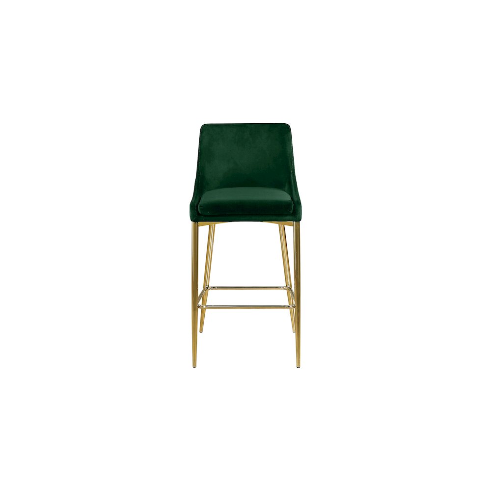 Karina Green Velvet Stool, Set of 2