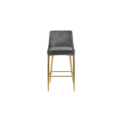 Karina Grey Velvet Stool, Set of 2
