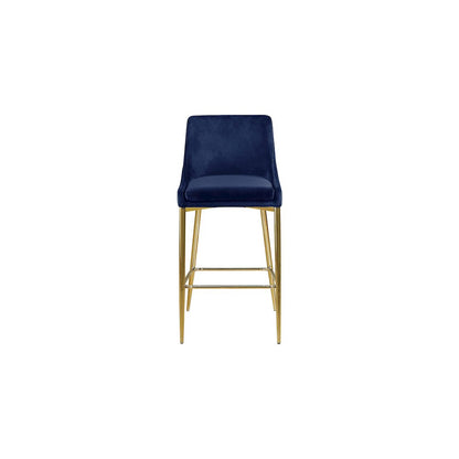 Karina Navy Velvet Stool, Set of 2