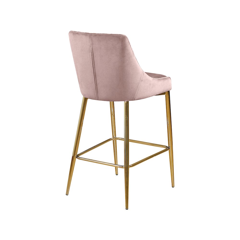 Karina Pink Velvet Stool, Set of 2