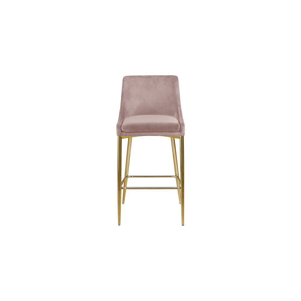 Karina Pink Velvet Stool, Set of 2