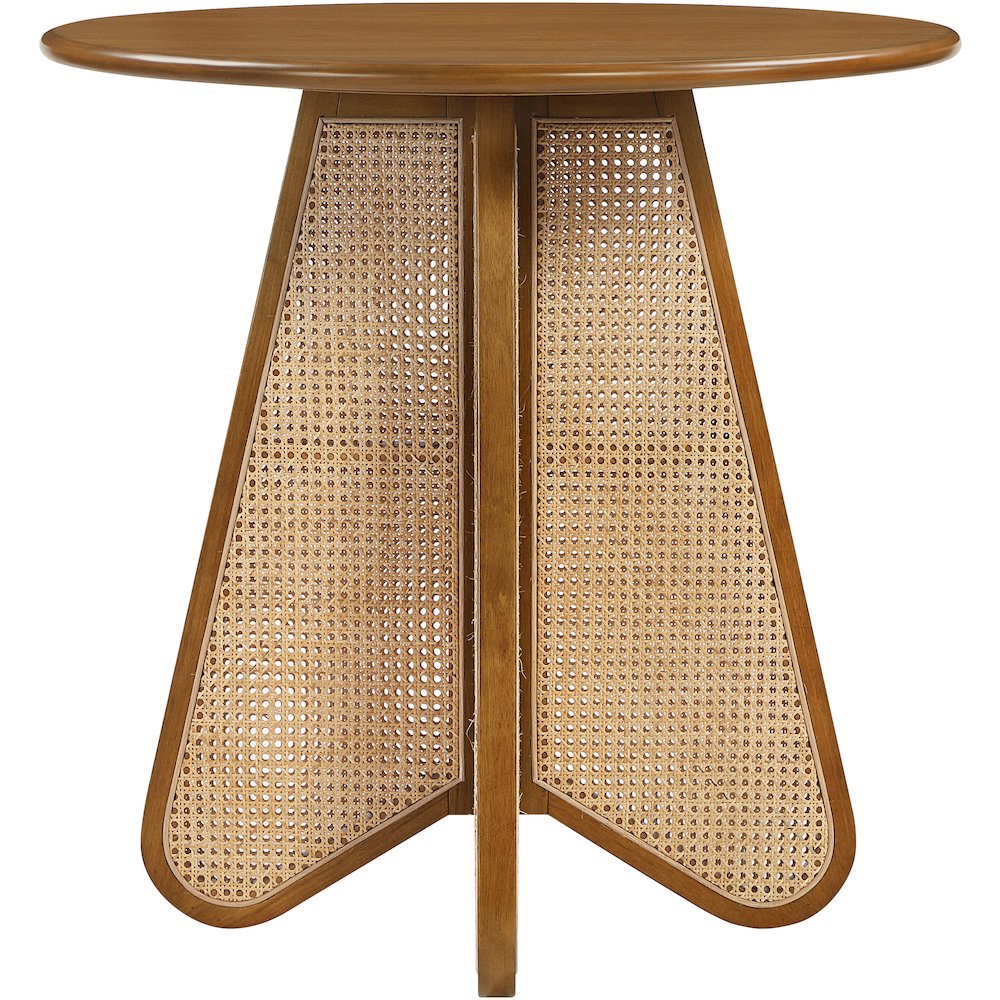 Butterfly 36" Brown / Natural Solid Wood And Natural Cane Counter Height Table