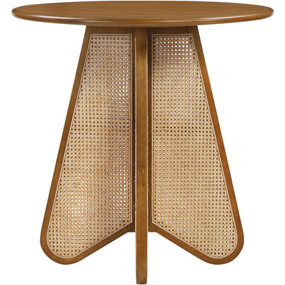 Butterfly 36" Brown / Natural Solid Wood And Natural Cane Counter Height Table