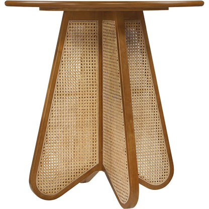 Butterfly 36" Brown / Natural Solid Wood And Natural Cane Counter Height Table