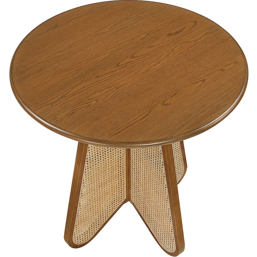 Butterfly 36" Brown / Natural Solid Wood And Natural Cane Counter Height Table