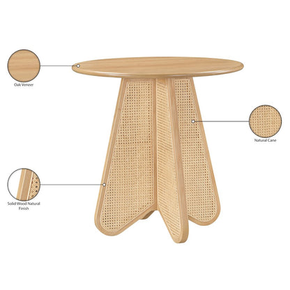 Butterfly 36" Natural Solid Wood And Natural Cane Counter Height Table